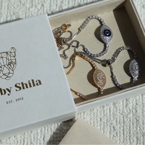 18k yellow gold plated evil eye bracelets with Swarovski crystals